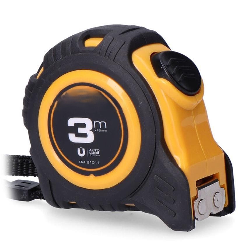 flexómetro x 16mm abs con imán, resistente y ligero; ideal para mediciones precisas en trabajos de construcción y bricolaje.