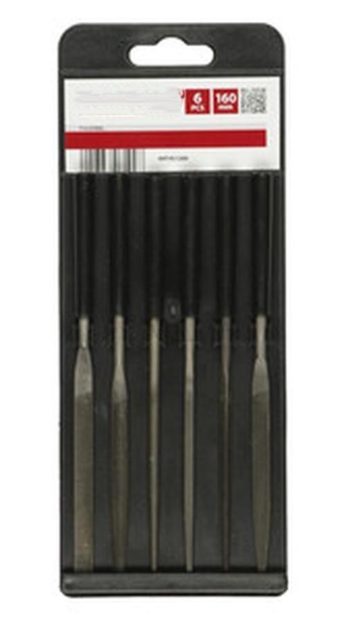 juego de 6 limas de aguja de 80 mm, ideales para trabajos de precisión en metal y madera, perfectas para afinar detalles y dar acabados.