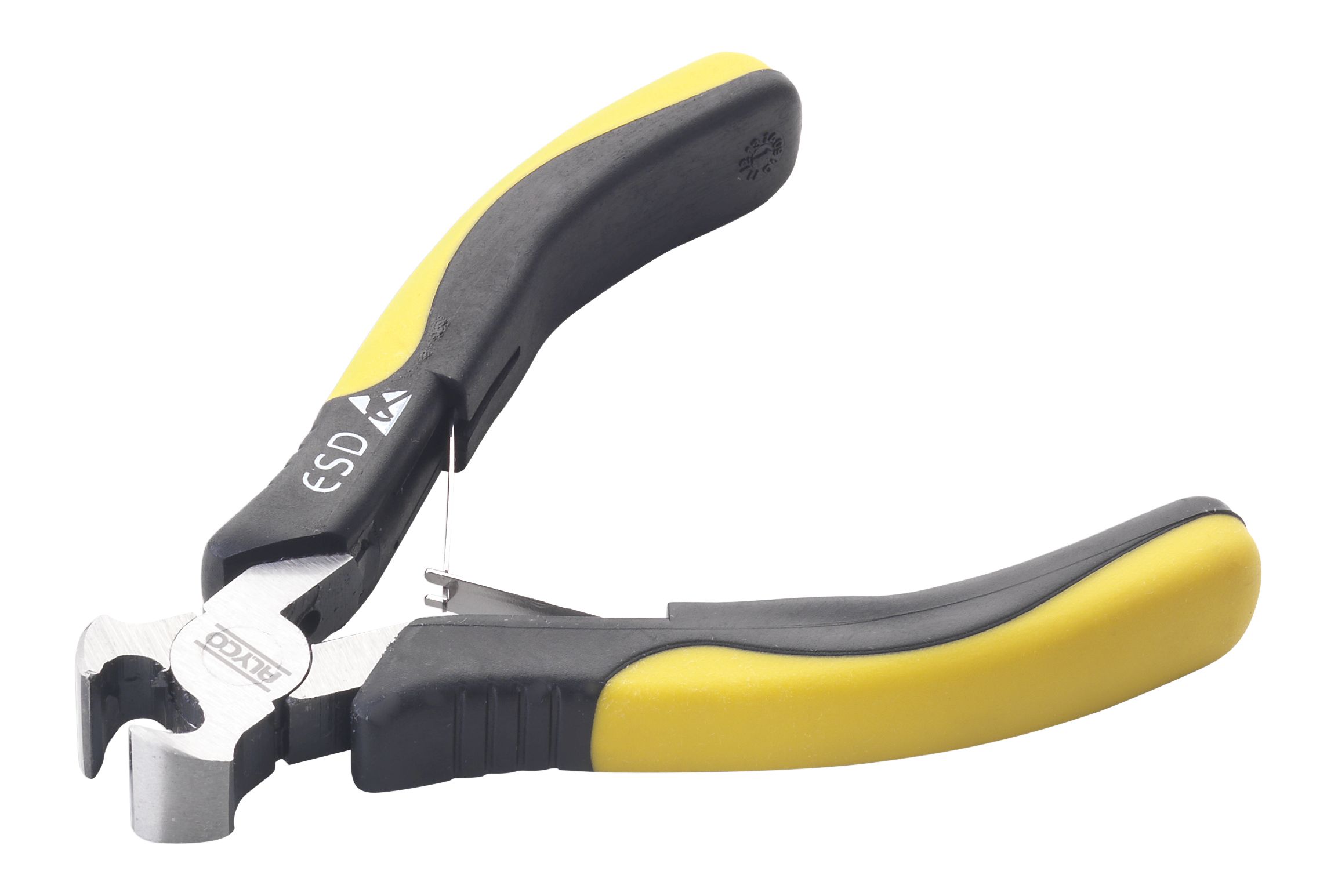 pinzas ESD de 115 mm, perfectas para trabajos eléctricos precisos. Su diseño ligero y ergonómico garantiza comodidad y control al manipular componentes sensibles durante largas jornadas.