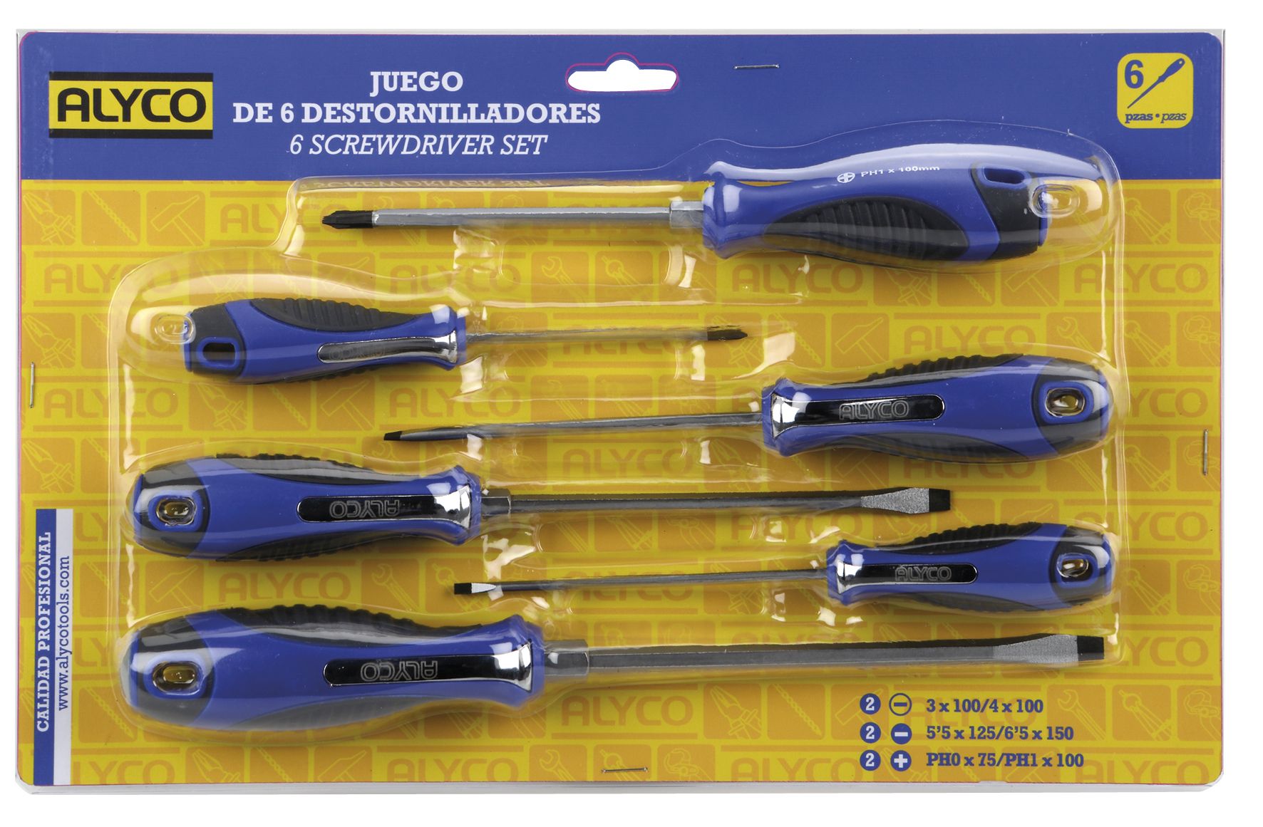jUEGO 6 DESTORNILLADORES EN BLISTER