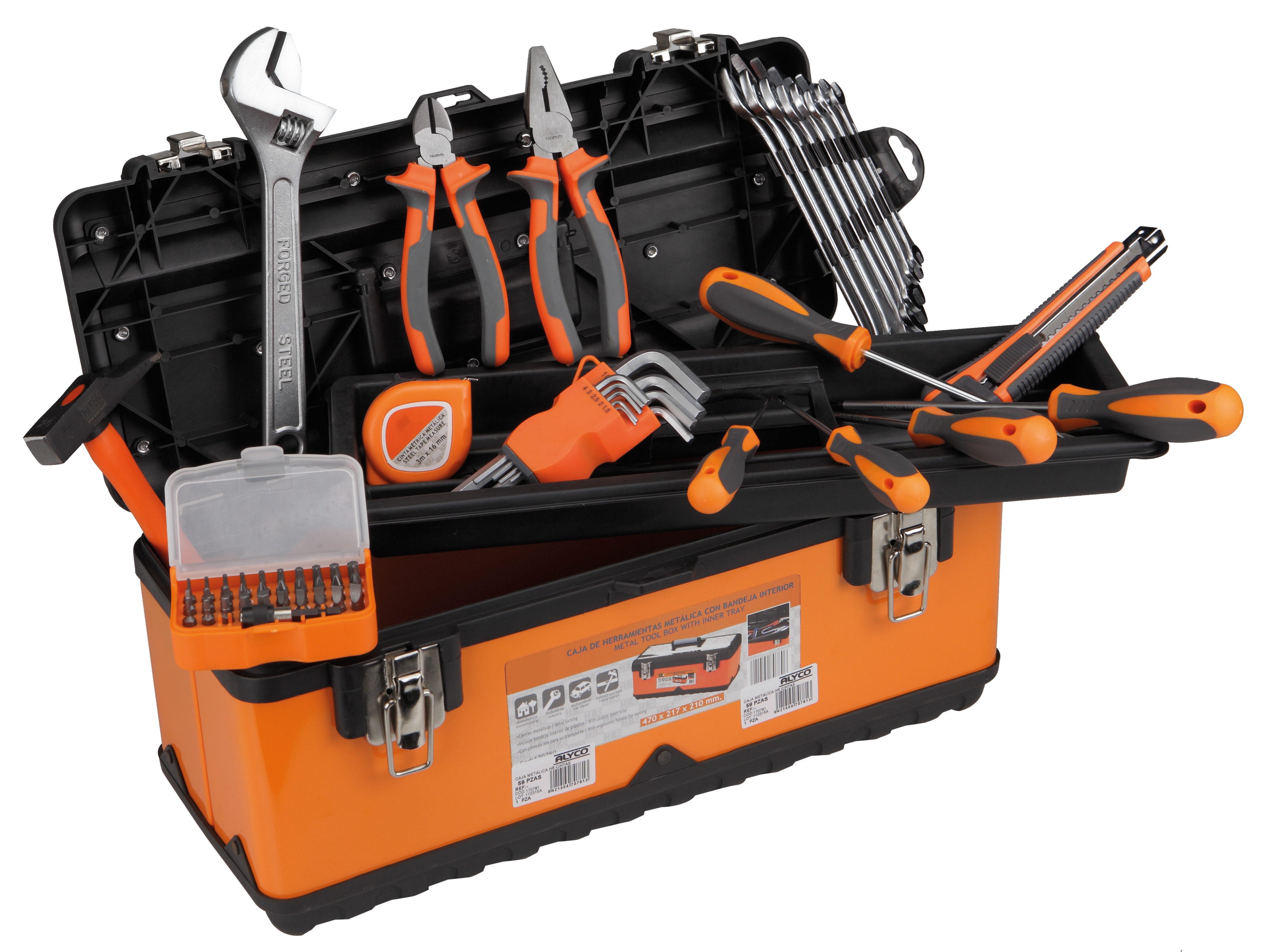 cAJA METÁLICA 470MM-59HTAS. ALYCO ORANGE