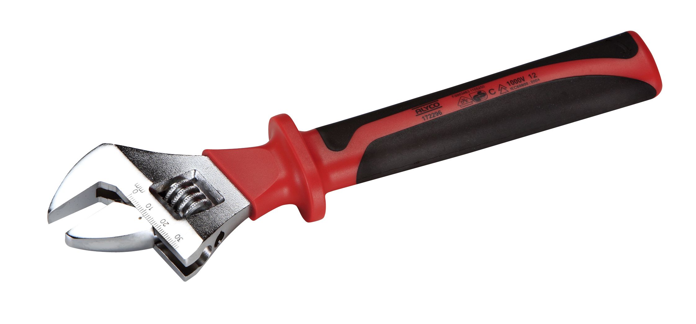 llave ajustable aislada a 1000V, 250 mm, diseñada para trabajos eléctricos. Proporciona seguridad y ergonomía, asegurando protección. Ideal para electricistas profesionales.