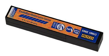 dispensador con 10 cuchillas de 9 mm SK2H, óptimo para cortes precisos. Su robusto diseño asegura durabilidad y eficacia, ideal para trabajos detallados y perfectos para profesionales.