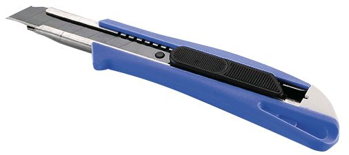 cutter de seguridad 18 mm con cuchilla SK2H, ideal para trabajos de precisión. Su diseño ergonómico y mecanismo de bloqueo garantizan seguridad y comodidad en cada uso.