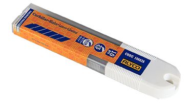 tubo con 10 cuchillas Fragment de 25 mm SK2H para cortes precisos en manualidades. Durabilidad y eficacia, perfecto para artistas y profesionales en trabajos creativos detallados.