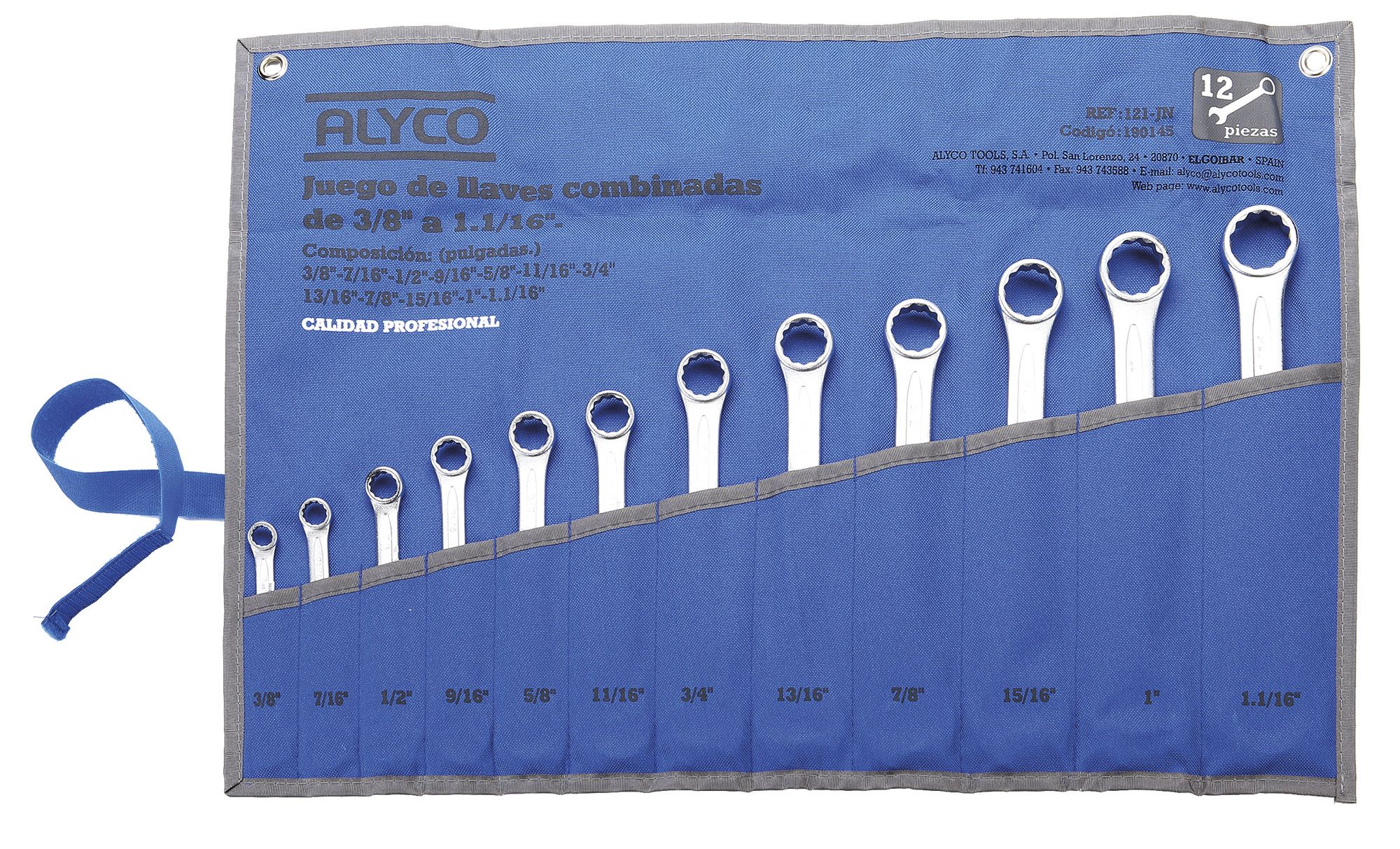 jUEGO 12 LLAVES COMBINADAS PULGADAS