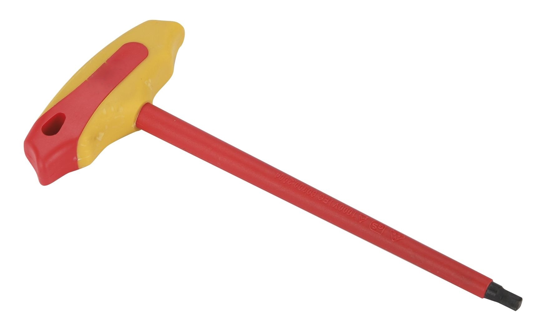 mango en t aislada, 8mm, ideal para trabajos eléctricos y conexiones, garantiza seguridad y comodidad en el uso.