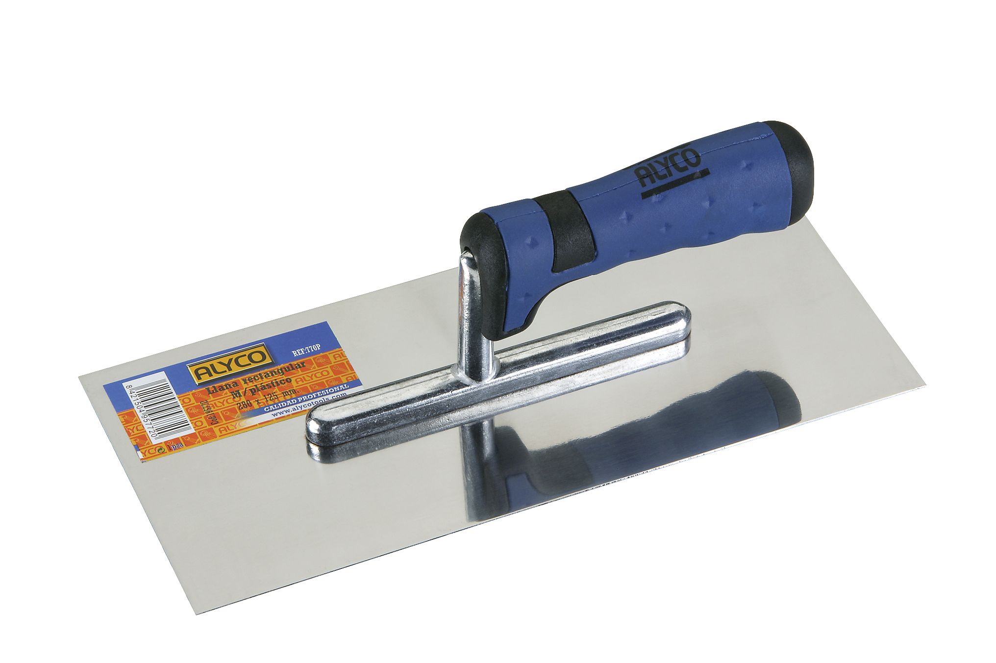 lLANA RECTANGULAR INOX 280x125: herramienta clave para acabados finales, fabricada en acero inoxidable, duradera y resistente, perfecta para profesionales en construcción y renovación.