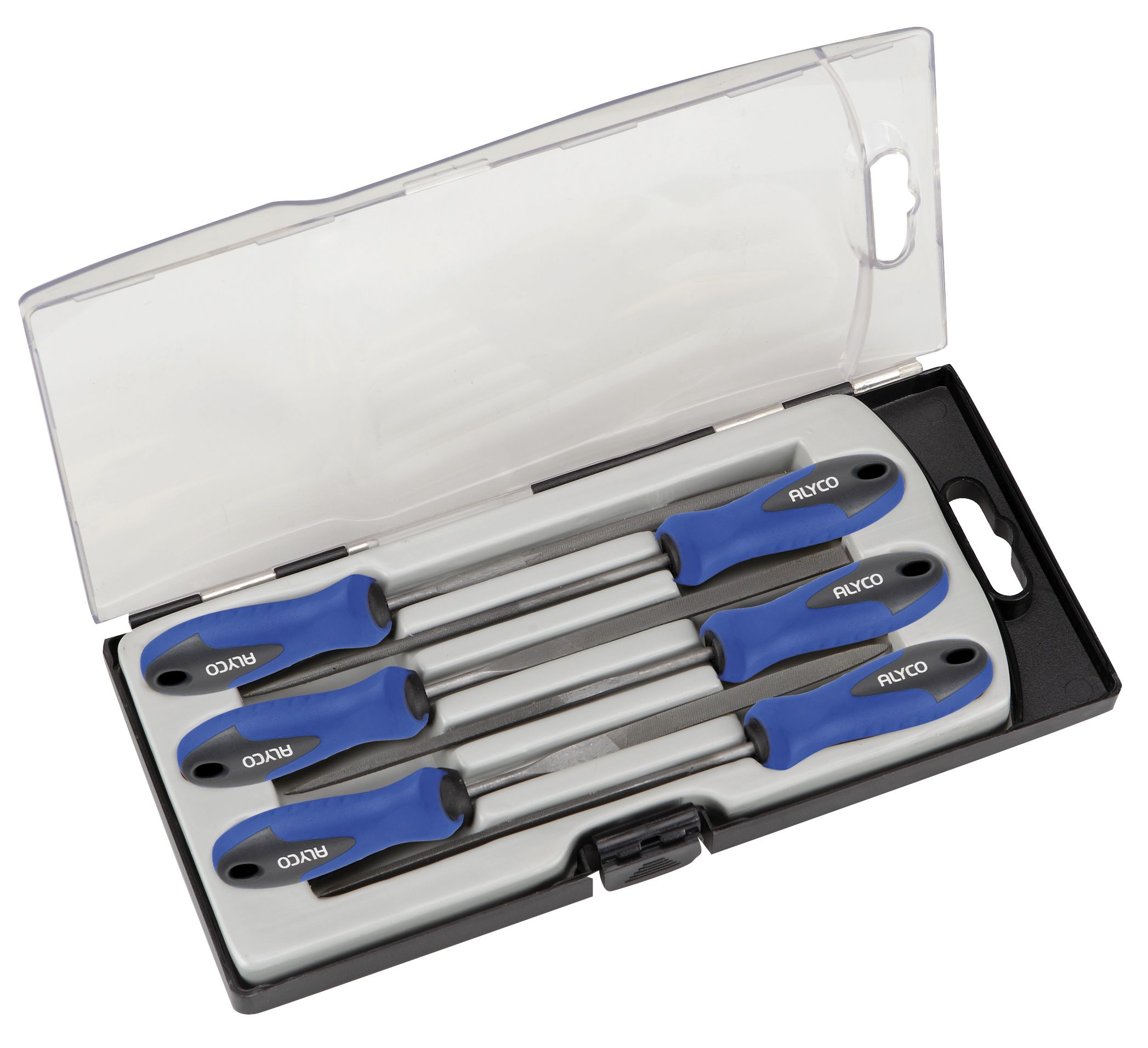 set de 6 limas de 100 mm con mango ergonómico de plástico. Perfectas para trabajos precisos en madera, metal y otros materiales. Calidad profesional para maximizar tu tiempo y esfuerzo.