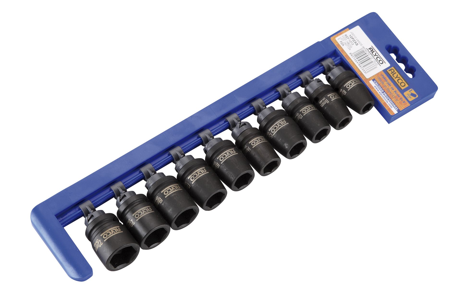 juego de 10 vasos de impacto, tamaño 1/2