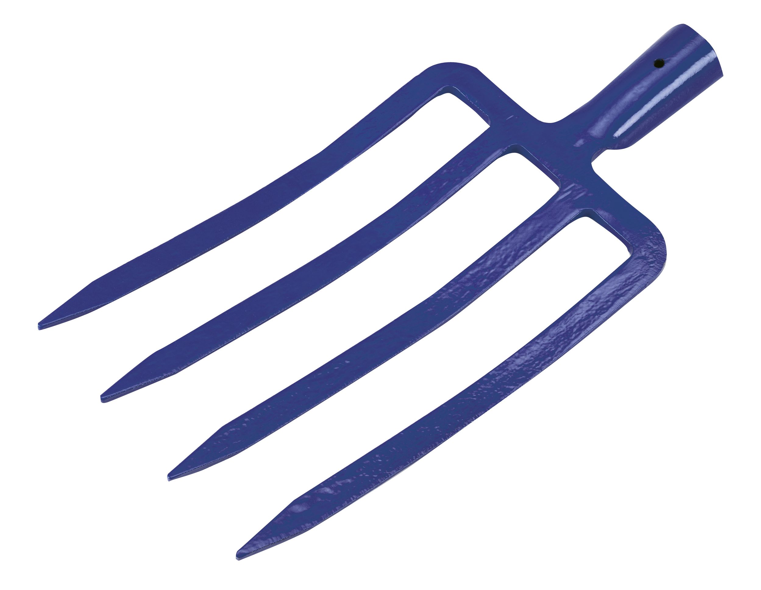 horca recta de 4 dientes para cavar, perfecta para jardinería y agricultura. Su diseño resistente facilita el manejo del suelo, aireando y mezclando la tierra de forma eficiente y rápida.