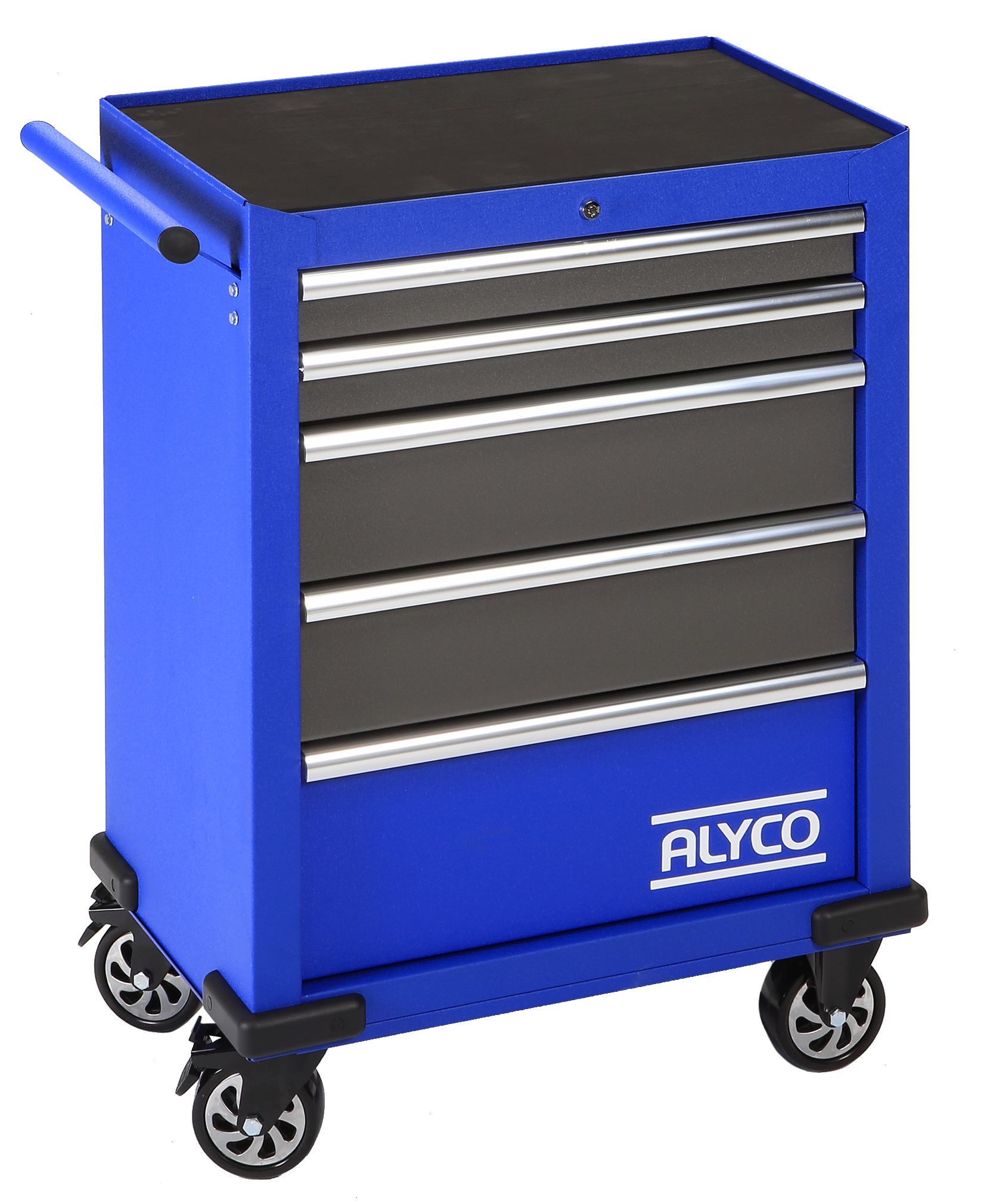 carro metálico de 5 cajones, ideal para organizar herramientas y utensilios. Su diseño robusto y elegante ofrece durabilidad y facilidad de acceso, optimizando tu espacio de trabajo.