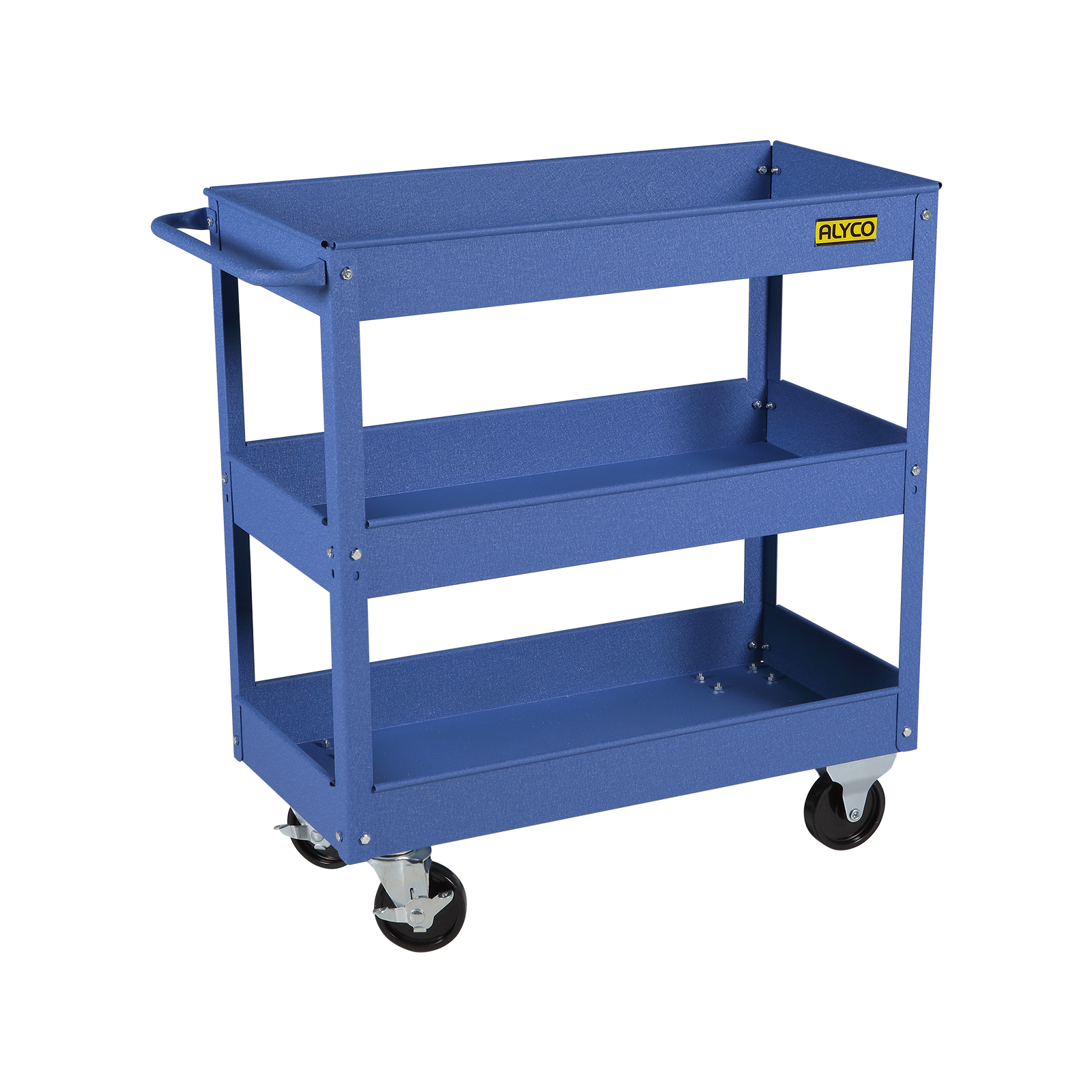 carro de herramientas con tres estantes, perfecto para organizar utensilios y materiales. Su construcción duradera y su utilidad lo hacen el compañero ideal para optimizar tu labor diaria.