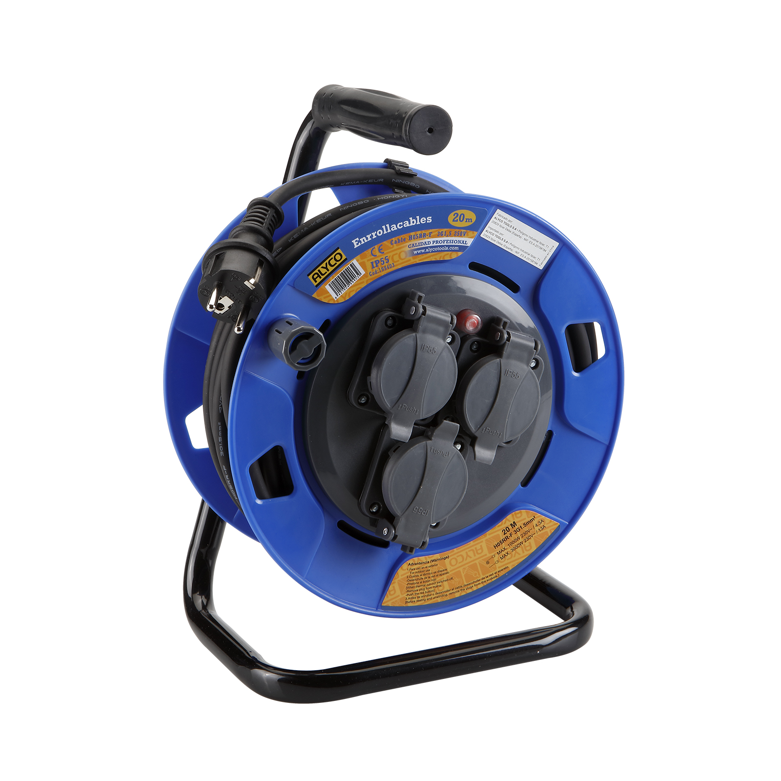 eNROLLACABLE 20M H05RR-F 3G 1.5 IP55