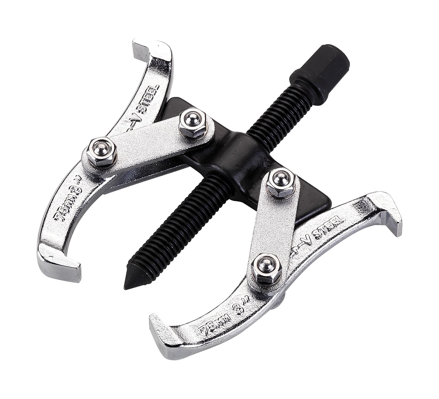 extractor reversible de 2 patas, 200 mm. Ideal para aplicaciones en automoción y mecánica, facilita la extracción de piezas con precisión y sin dañar componentes. Compacto y eficaz.