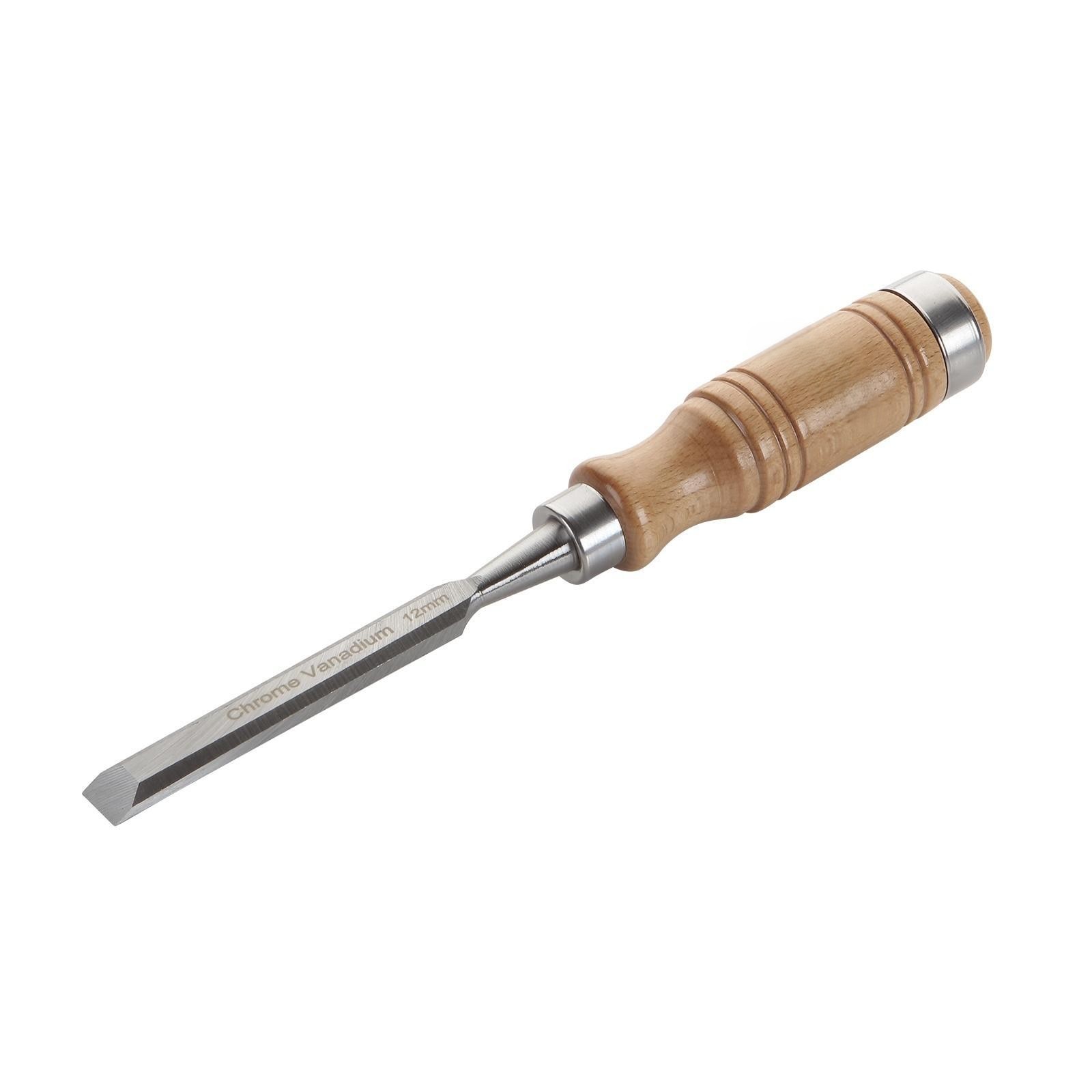 formón 32 mm con mango de madera, ideal para tallar, crear detalles precisos en madera y trabajos de carpintería.