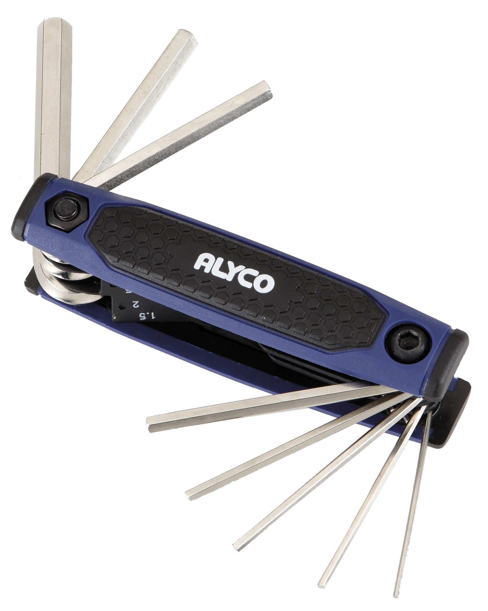 juego de 8 llaves Allen en forma de navaja, medidas de 1.5 a 8 mm. Ideal para reparaciones rápidas y fácil transporte. ¡Lleva la herramienta perfecta siempre contigo!