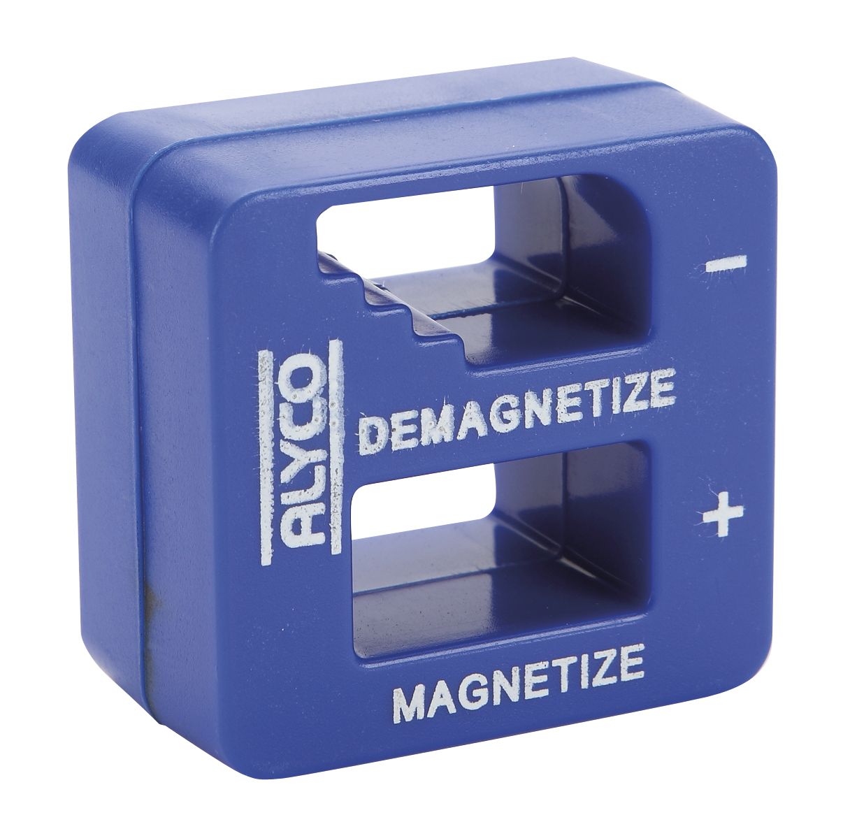 magnetizador y desmagnetizador compacto de 52x50x28 mm, ideal para restaurar herramientas y mejorar la eficiencia en trabajos de precisión. Aumenta la durabilidad y calidad.