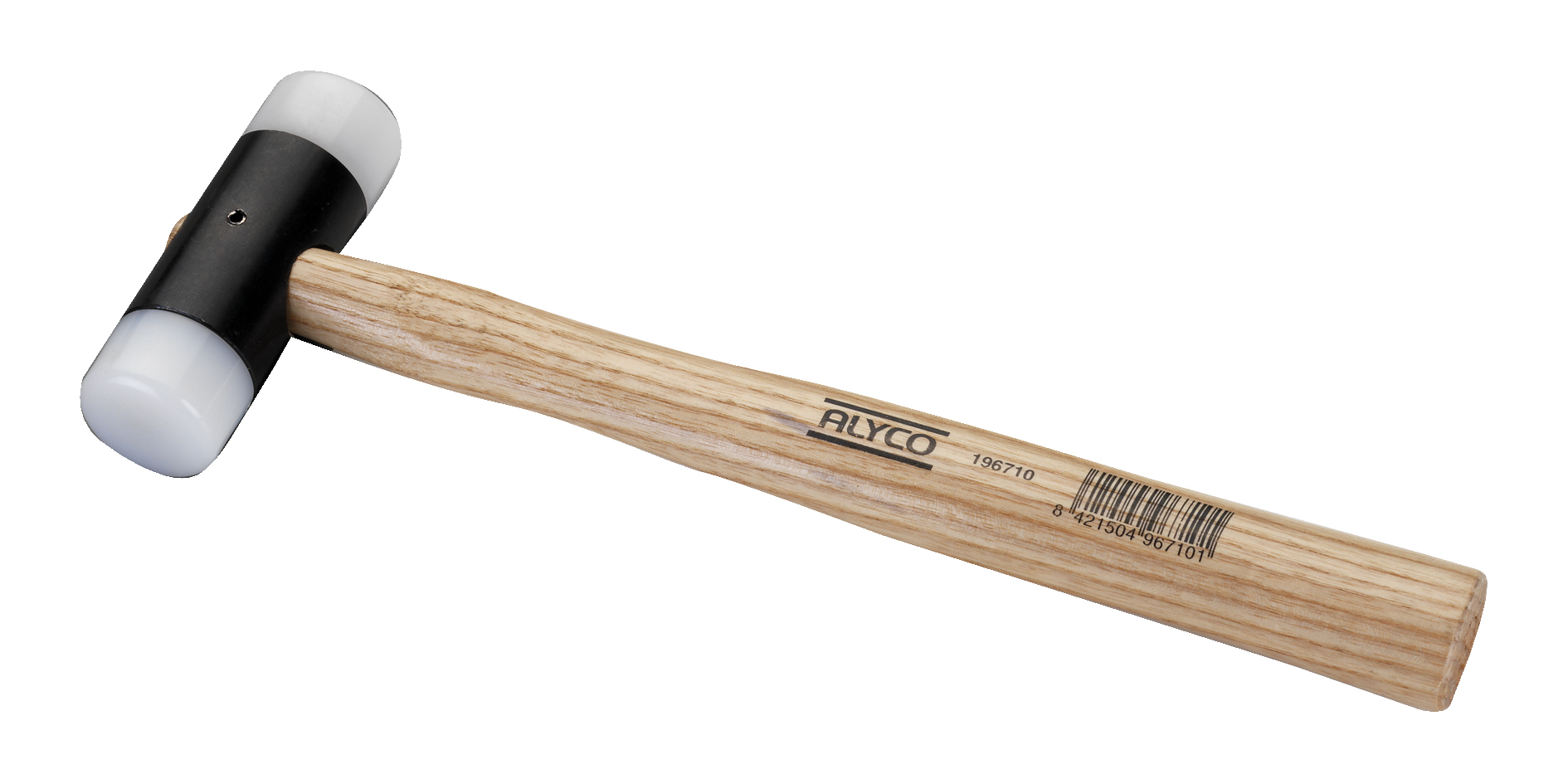 martillo de Nylon de 54 mm con Mango de Madera, ideal para trabajos delicados. Su diseño asegura precisión y durabilidad, perfecto para cualquier proyecto. Calidad y confort en tus manos.