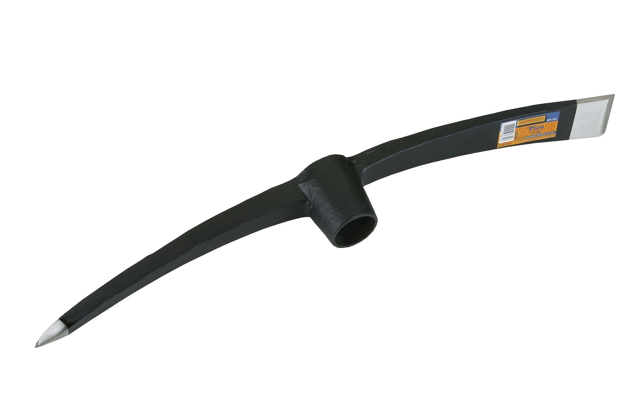 pico de 3 kg con cabezal de acero reforzado, ideal para cavar, romper tierra y realizar trabajos de jardinería y construcción.