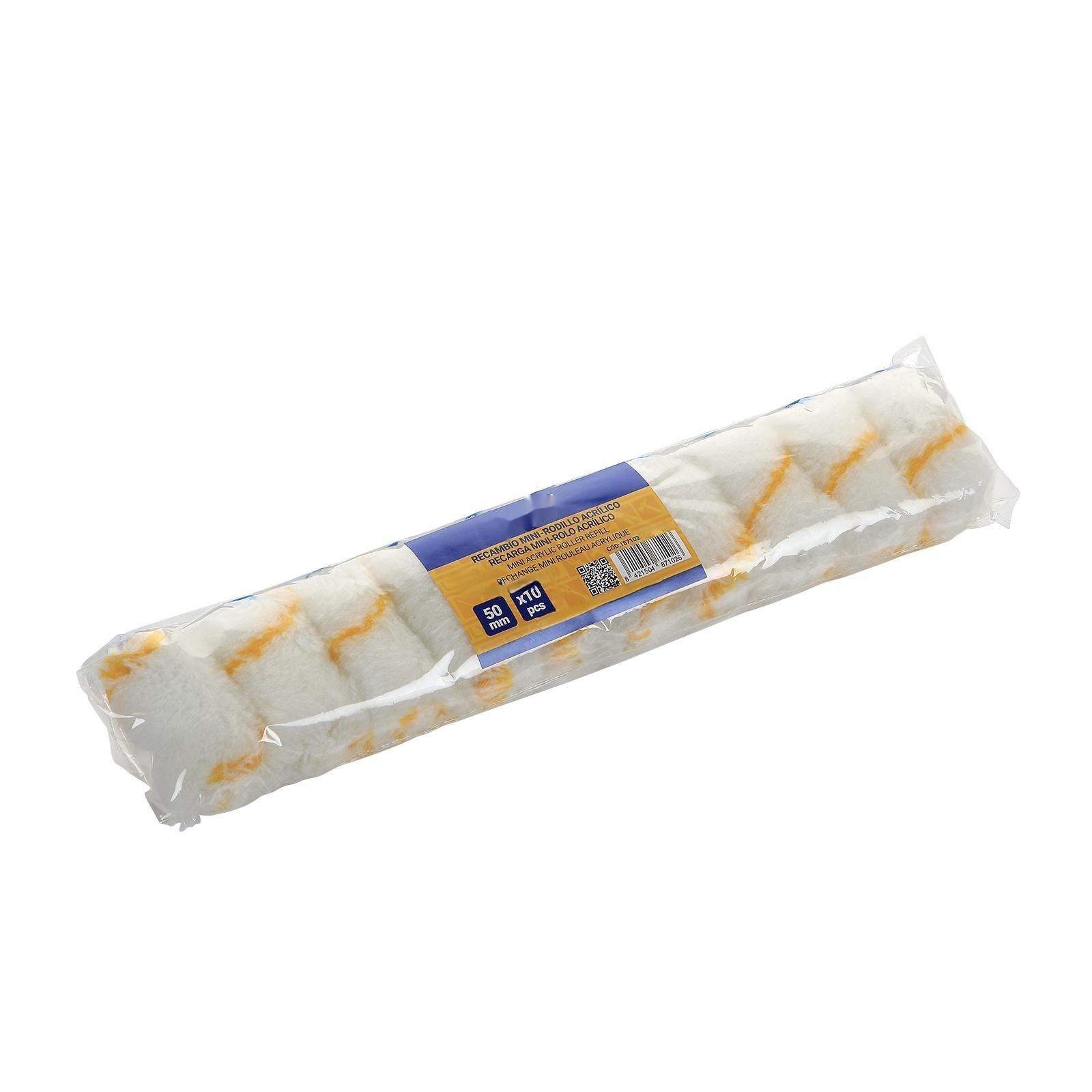 mini-rodillo acrílico de 100 mm, ideal para pintar superficies pequeñas y lograr acabados suaves. perfecto para trabajos de bricolaje.