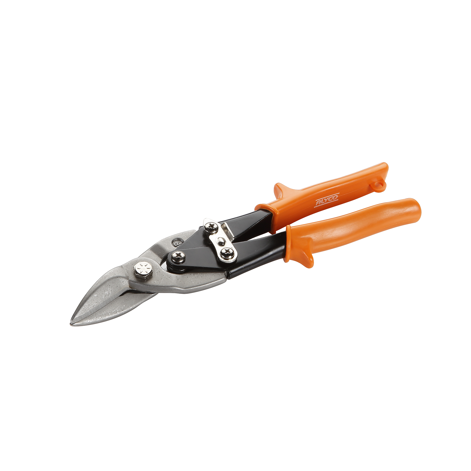 cortachapas Alyco Orange 250 mm, herramienta ergonómica ideal para cortar chapa. Su diseño preciso garantiza eficiencia y seguridad, siendo perfecta para profesionales del sector.