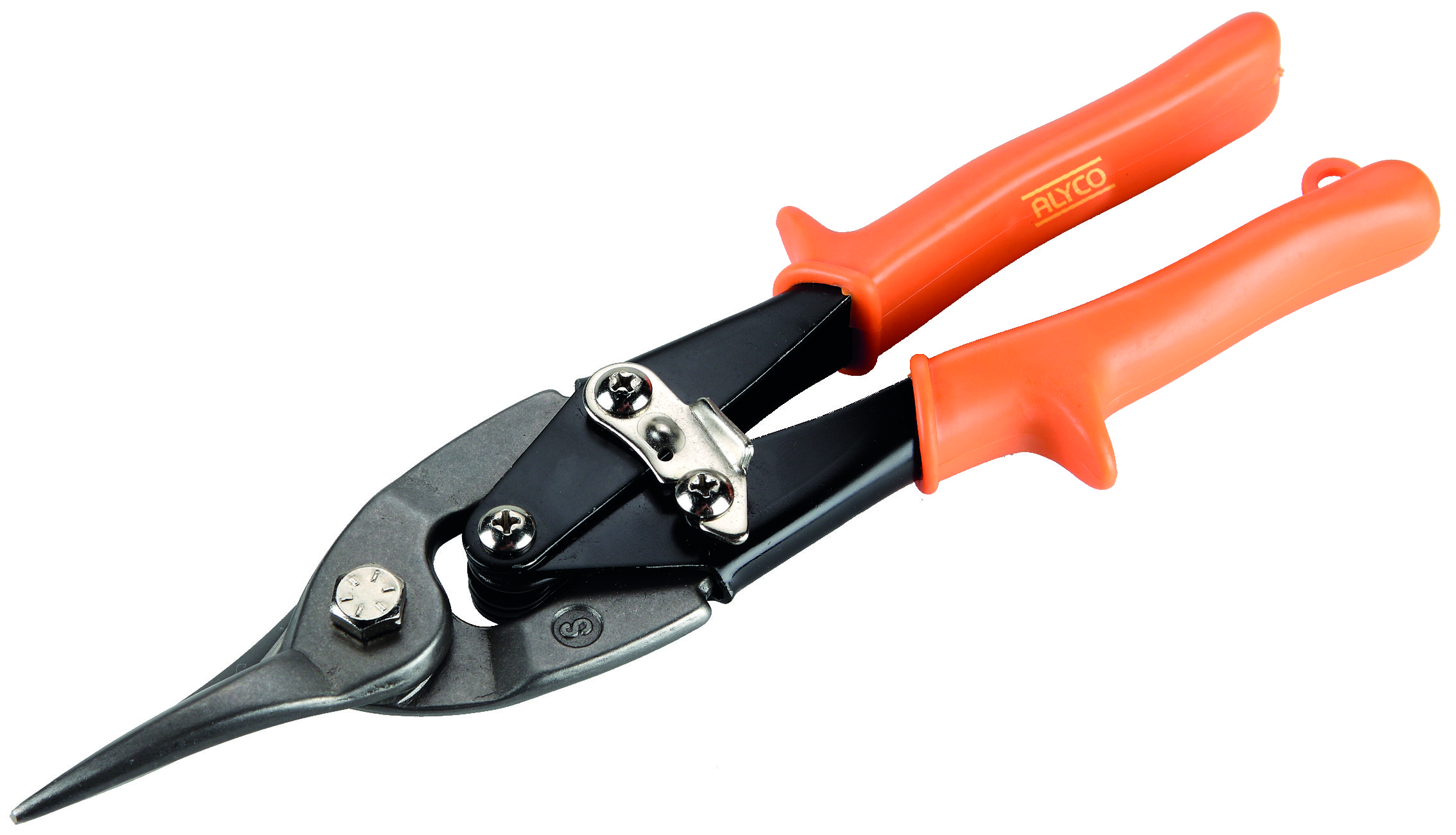 tIJERA ALYCO NARANJA: herramienta clave para cortar chapas. Su diseño ergonómico y cuchillas precisas aseguran cortes rápidos y efectivos, perfectos para profesionales del sector.