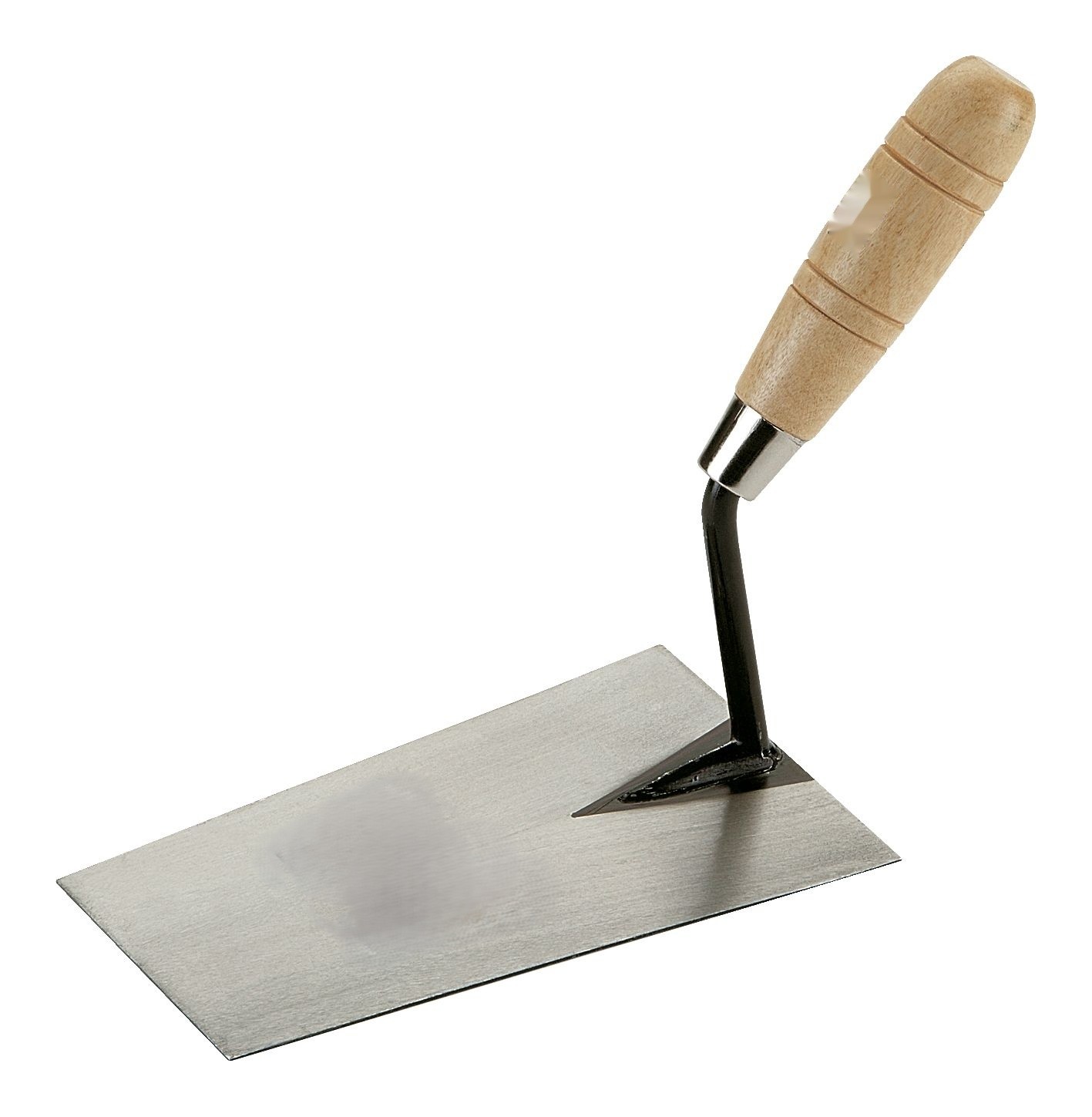 paleta soldada 180x115x87 mm con mango de madera - ideal para mezclar, aplicar y alisar materiales en construcción.