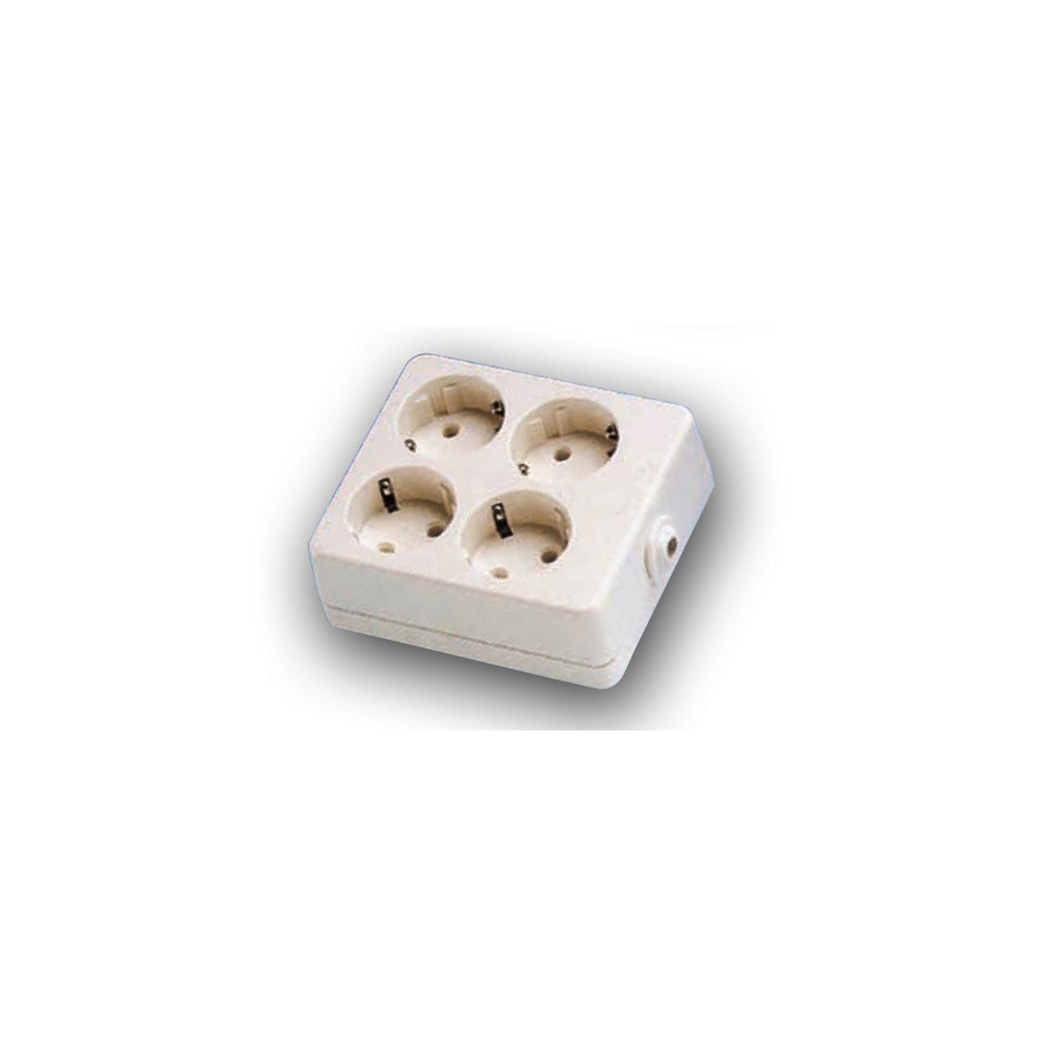 base IV Toma Superficial + T/T Cuadrada: ideal para instalaciones eléctricas en casa y comercio, garantizando seguridad y eficiencia en cada conexión con durabilidad excepcional.