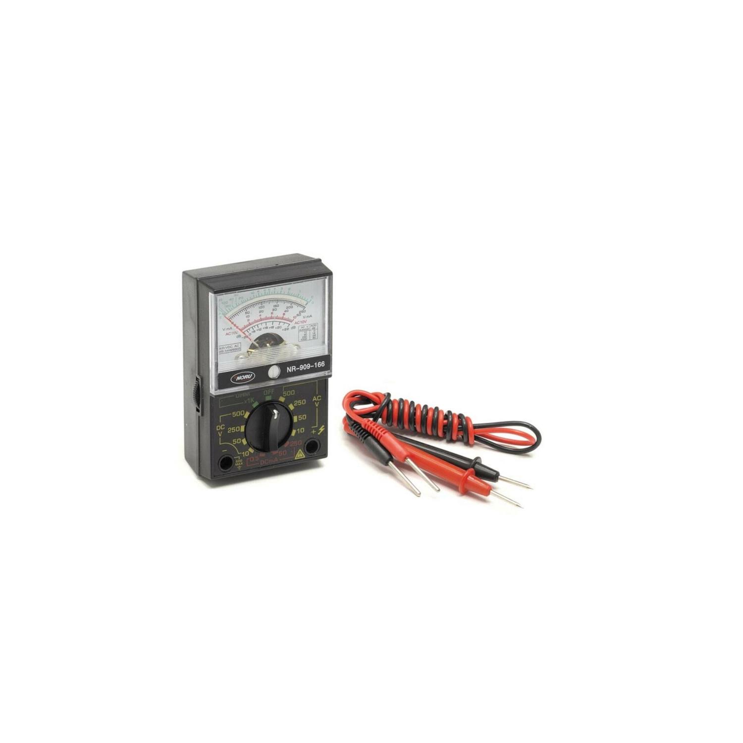 multímetro portátil analógico: esencial para medir voltajes y resistencias. Su diseño compacto es ideal para quienes buscan precisión y versatilidad en diversas situaciones.