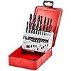 juego de brocas acero para metal HSS-R DIN338, 1-10mm (19 Unidades)