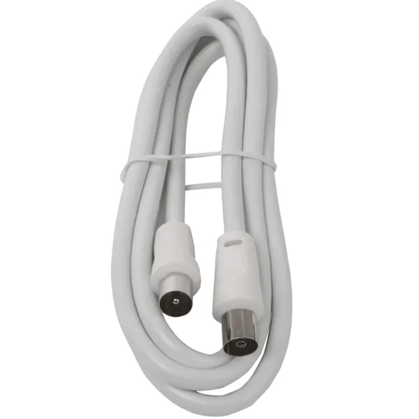 cable de antena (75 dB, 15 m), color blanco