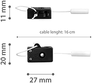 interruptor unipolar con tirador para incorporar, provisto de dos abrazaderas de brújula, Int. Unip.Tirante Art.152-A, cordón y pomo Bi/Ean1/S10, 500, 037184-024646-024647