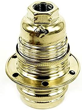  Portalámparas, metal y porcelana, latón