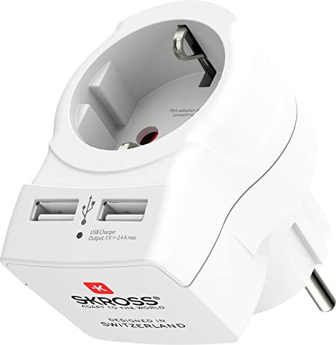 aDAPTADOR USB EUROPEO 1500282: Conéctate fácilmente. Ideal para viajes, convierte enchufes europeos en puertos USB para cargar eficientemente todos tus dispositivos electrónicos. 