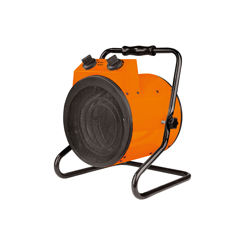 calefactor industrial, calefactor 3000w, calefactor naranja 220-240 v, con asa de transporte