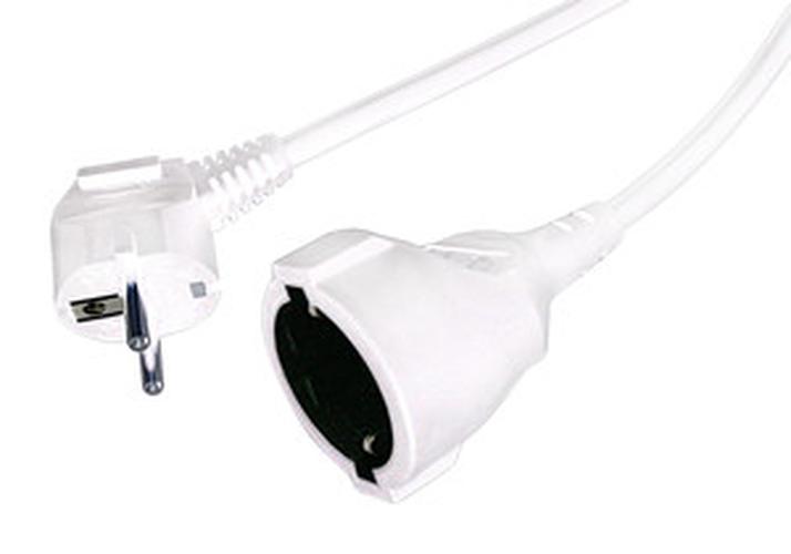  – Cable alargador blanco | 2 metros | Corriente para Exteriores | Protección Infantil | Blanco