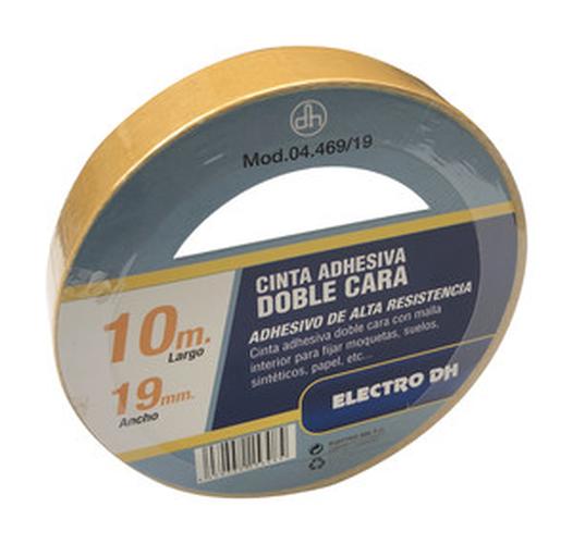 cinta adhesiva Doble Cara, 19mm x 10m, ideal para manualidades, trabajos de oficina y proyectos en casa. Su fuerte adherencia garantiza resultados perfectos en cada uso.