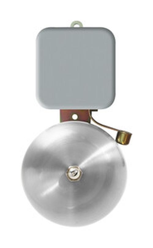 timbre industrial con martillo de 20W y 98 dB. Diseñado para ambientes ruidosos, ofrece un sonido potente y nítido para que no te pierdas una llamada. Ideal para fábricas y talleres.