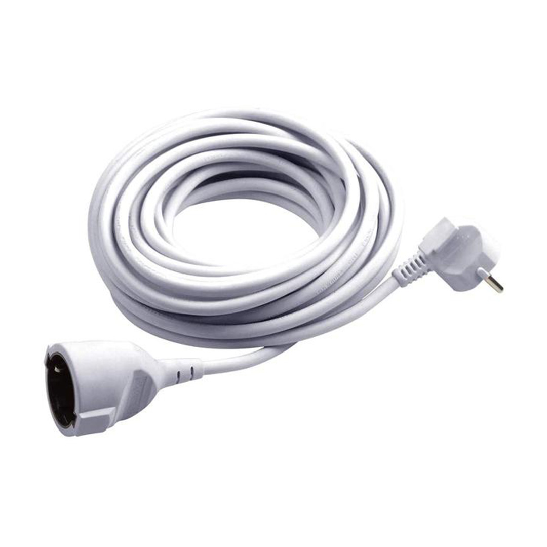 cable alargador schuko Resistente Color Blanco. (15 Metros)