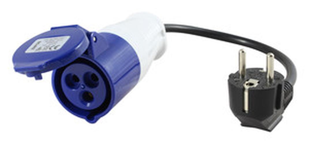  Adaptador Industrial – Hembra CETAC a schuko con Cable de 1 Metro