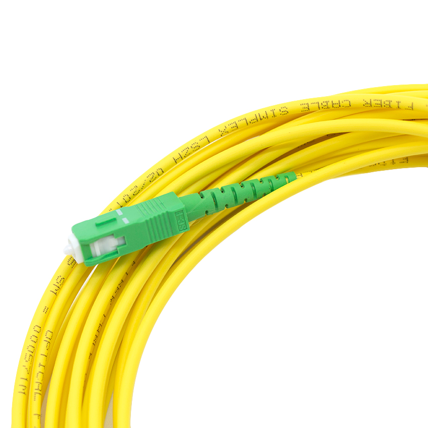  Cable Fibra Óptica Universal AmarilloSC/ a SC/ monomodo simplex 9/125, Compatible con Orange, Movistar, Vodafone, Jazztel y todos los demás. 5 metros