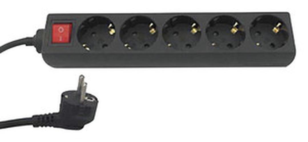 base 5 tomas con cable de 1,5 m y sistema de interrupción. Ideal para conectar múltiples dispositivos de forma segura y eficiente. ¡Organiza tu espacio eléctrico!