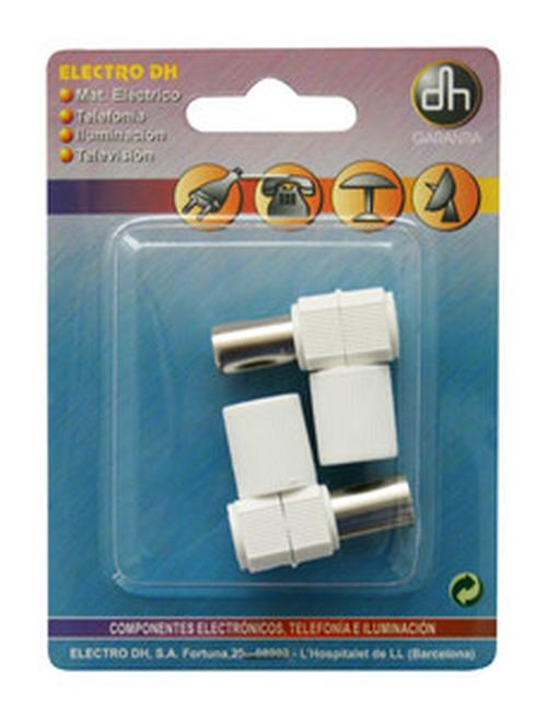 conector TV: 1 conector macho y 1 hembra en blister, ideal para tu sistema de entretenimiento. Asegura una transmisión de señal nítida y sin interferencias. ¡Conéctalo y disfruta!