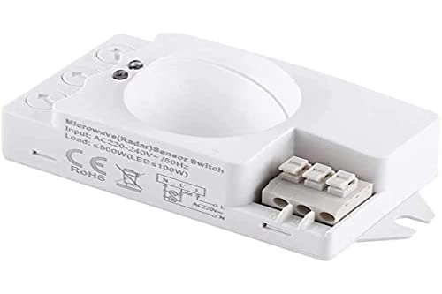 detector de movimiento por microondas: tecnología avanzada que detecta el movimiento en espacios amplios, ideal para sistemas de seguridad y automatización de hogares u oficinas.