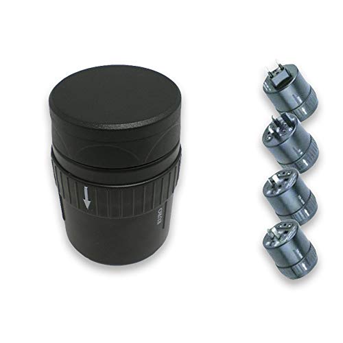 adaptador de enchufe universal para viajes con puerto USB, ideal para cargar múltiples dispositivos en cualquier parte del mundo. Comodidad y versatilidad en un solo producto compacto.