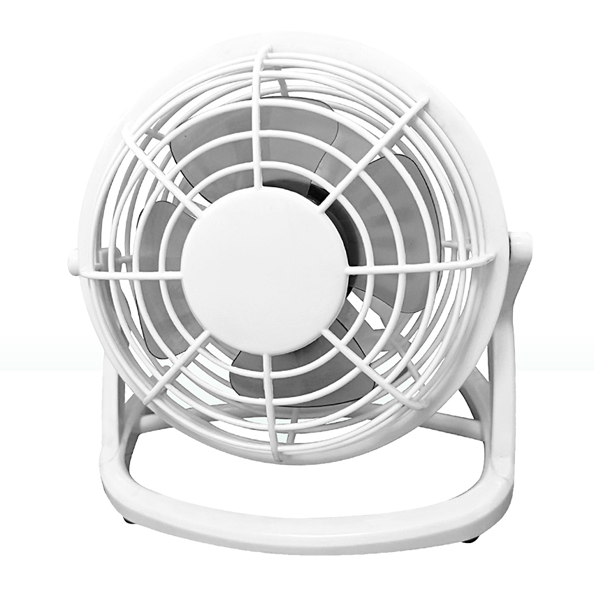  Mini ventilador de sobremesa blanco, mini ventilador 2,5W 5V orientable, ventilador práctico