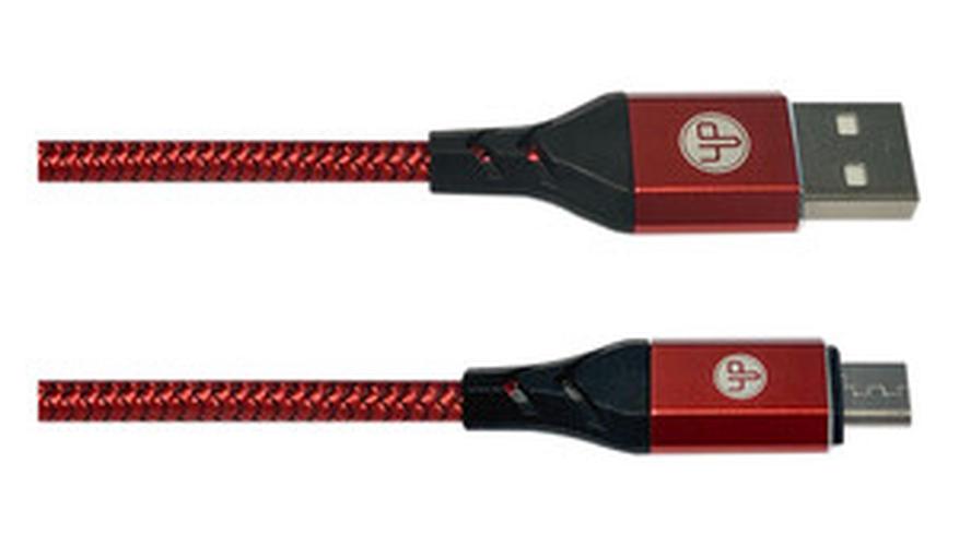  Cable de conexión Tipo USB para Smartphone y Tablets, 1m (USB Am a Micro USB 1m Cable Trenzado Rojo)