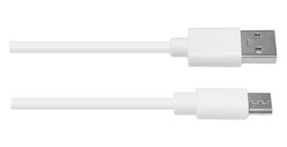  Cable de conexión Tipo USB para Smartphone y Tablets, 1m (USB Am a Micro USB 1m Blanco)