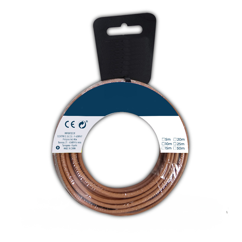 carrete CABLECILLO Flexible 1,5MM Marron 5MTS Libre DE HALÓGENOS
